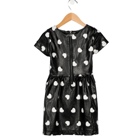 Appaman Girls Vegan Leather Embroidered Hearts Rock & Roll Sweet Dress ~ Sz 5 - Picture 2 of 7